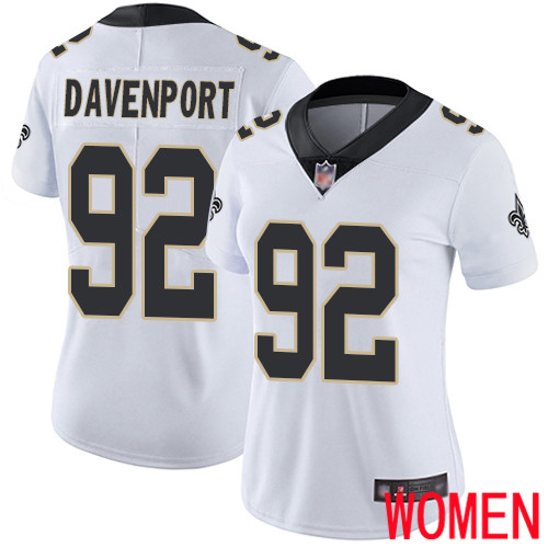 New Orleans Saints Limited White Women Marcus Davenport Road Jersey NFL Football #92 Vapor Untouchable Jersey->youth nfl jersey->Youth Jersey